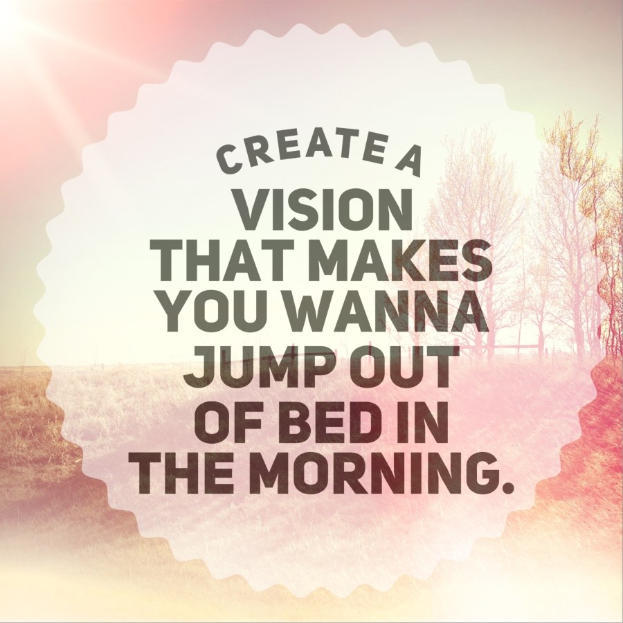 Inspirational Typographic Quote - Create a vision that makes you